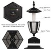 Dynaming Solar Flame Post Lights Outdoor, Solar Powered Lamps Fence