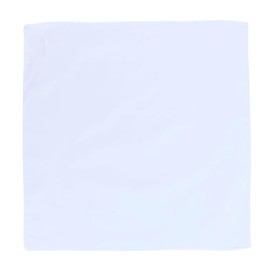 White Bandana Pocket Square Head Scarf Headbands Handkerchief Cowboy Cotton Bib Party Face Covering Headwear For Motorcycling Mens Womens Unisex