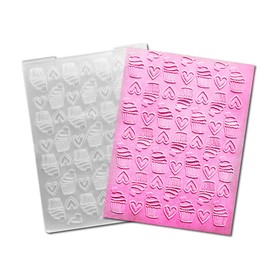 Arbuya - Carpetas de plástico para hacer tarjetas, corazón, día de San Valentín, para álbumes de recortes, páginas, manualidades, decoración de arcilla