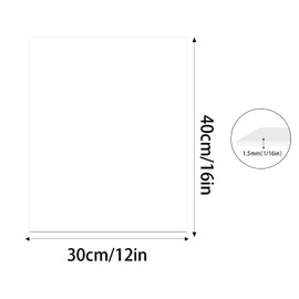 DARENYI White ABS Plastic Sheets 1/16 Plastic Board Sheet Flexible Than Plexiglass Sheet Moldable Than Acrylic Sheet Moldable Plastic Sheets for Craft Fender Liner, Home Decor, Crafts etc(16 x 12'')