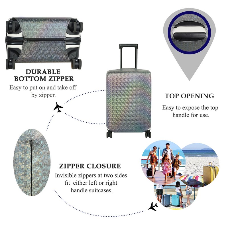 Luckiplus Spandex Suitcase Luggage Suitcase Cover Fits 18"-32" Luggage, Reflective