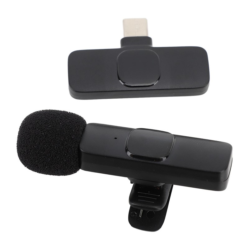 Wireless Lavalier Microphone Noise Cancelling 360° Sound 20m Range Professional
