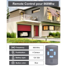 868.3 MHz Handheld Transmitter for HSM4-868 HSE2-868 HS4-868, Blue Buttons, Remote Control Replacement Remote Control, Includes 2 Batteries for Hörmann Garage Door (2 Pieces)