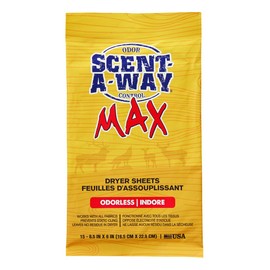 Hunters Specialties Scent-A-Way Dryer Sheets Unscented Spray Multi, Odorless