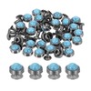 sourcing map 30 Set Leather Rivets, 8mm Turquoise Rapid Rivets