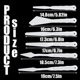 5 Sets 30Pcs Plastic Spatula Palette Knives, Palette Knife Set Thin and Flexible Art Knife Tools, Painting Knife for Mixing, Spreading, Scratching, Layering Colors, Watercolor Painting