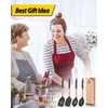 Pack of 4 Silicone Cooking Utensils Set, Non Stick Large