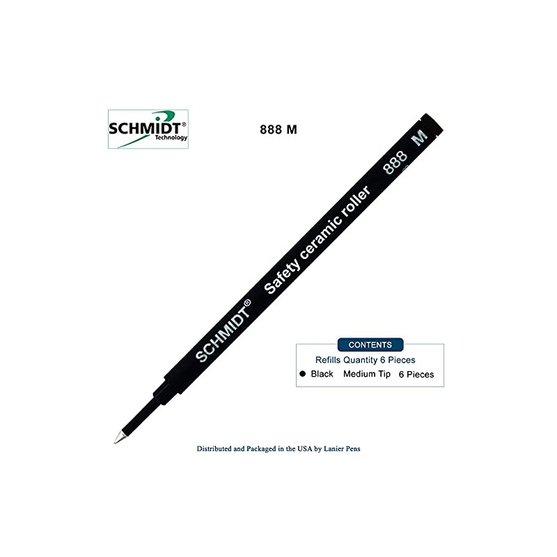 Schmidt Safety Rolling Ceramic Refill - 6 Pack - Black