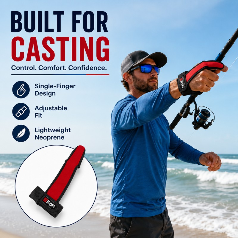 Fishing Finger Protector Gloves for Casting – Anti-Slip Neoprene Finger