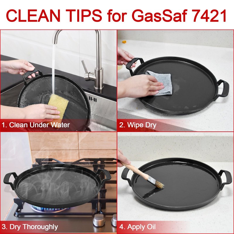 GasSaf 7421 Gourmet BBQ System Griddle for Weber 22 1/2