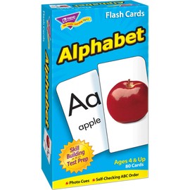 TREND ENTERPRISES: Alphabet Skill Drill Flash Cards, Content-Rich Self-Checking Cards to Practice and Master, Great for Skill Building, 80 Cards Included, Ages 4 and Up