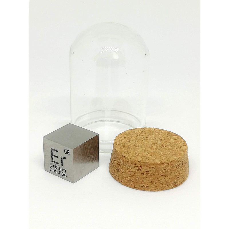 Elemental Specimen Erbium Er 0.4 inch (10 mm) Square Cube,