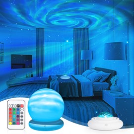Aurora - Proyector de 16 colores para galaxia, luces sensoriales, luz planetaria, pantalla extraíble, iluminación dinámica, regalo