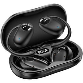 kurdene Open Ear Headphones,Bluetooth 5.3 Wireless Sports Earbuds-Black