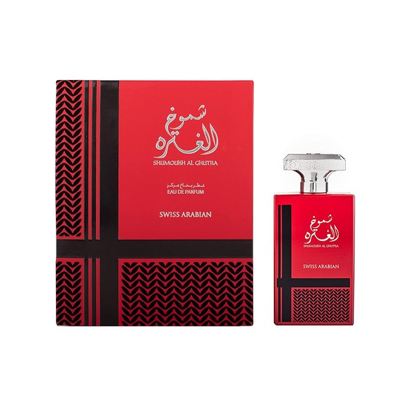 Shumoukh Al Ghutra for Men 100mL | Leather Eau De Perfume with Refreshing Green Crisp Notes | Cedarwood Heart and Vanilla Musk base | by Oud Fragrance Artisan Swiss Arabian | Spray Cologne