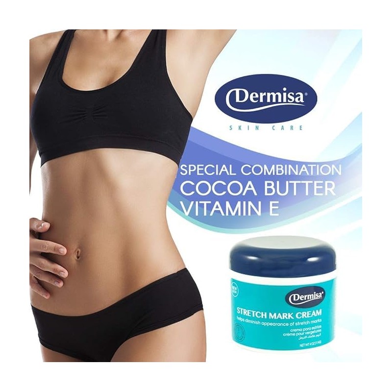 DERMISA CREMA ANTIESTRÍAS CON MANTECA DE CACAO, VITAMINA E, COLAGENO