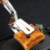 Stainless Steel Grill Tongs Spatula,Double-Sided Multipurpose Cooking Tool for BBQ,