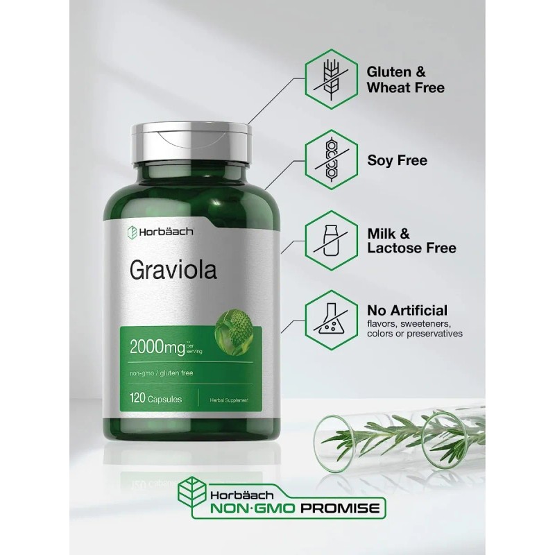 Guanabana Graviola Premium 120 Capsulas Eg Y10 Sabor Sin Sabor