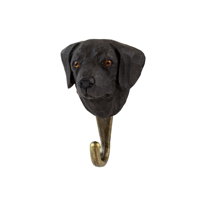 WILDLIFEGARDEN WG4490 Labrador Retriever Hand Carved Wall Hook