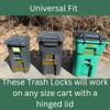 Trash Lock Original Two Strap Lid Lock, Very Secure, Deter