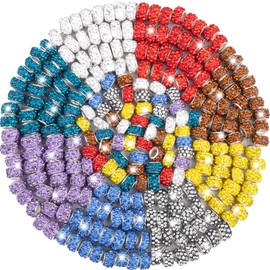 200 abalorio europeas de agujero grande con diamantes de imitación, abalorio europeas, abalorio espaciadoras de agujeros grandes, abalorio de diamantes de imitación, abalorio para manualidades, abalorios, pulseras, joyería