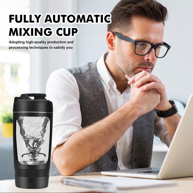 Elektrischer Protein Shaker, Elektrischer Eiweiß Shaker, Usb-Mixbecher 600ml, leistungsstarke Mixer-Flaschen,