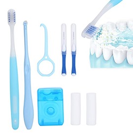 Kit de Ortodoncia Portátil con Cepillo Interproximal y Estu | Set de higiene dental, cerdas suaves, limpiador interdental, material duradero, ideal para viajes, compatible