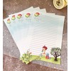 50 Lined Writing Stationery Paper, Beautiful Designs for Writing Letter,