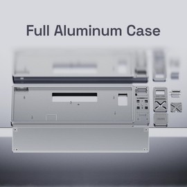 IQUNIX Magi65 Pro Low Profile Mechanical Keyboard Wireless 65% Keyboard Ultra Slim for Creamy Typing, Hot Swappable, RGB Backlit, PBT Keycaps, Aluminum Case, BT/2.4G/USB-C, Mac/Windows (Shadow Black)