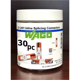 ITDsales WAGO 221-2401 Inline Splicing Connectors 30ct in a Reuseable Jar
