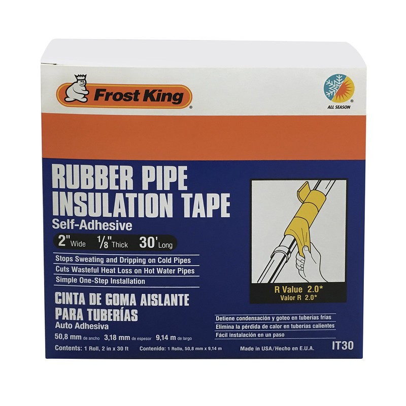 Frost King IT30/8 Rubber Insulation Tape, 2in Wide x 1/8in