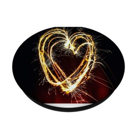 Heart Shaped Fireworks Sparkling