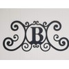 Bookishbunny Monogram Initial Letter A-Z Wrought Iron Metal Scrolled Door