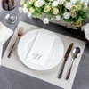 Luxenap Rectangle Silver Letter H White Paper Napkin - Air