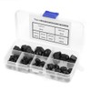 Broco M10 Black Dome Head Locking Nuts, 70pcs M3/M4/M5/M6/M8/M10 Nylon