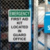 OSHA First Aid Kit Located In Guard Office Sign, 8.5