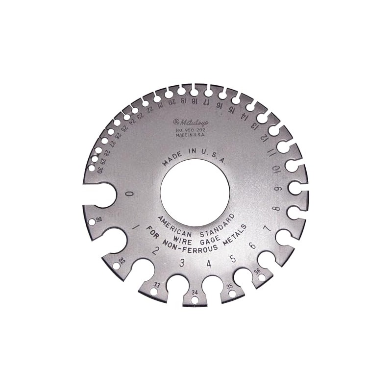 Mitutoyo 950-202, American Standard Wire Gage for 0-36 Gage Non-Ferrous