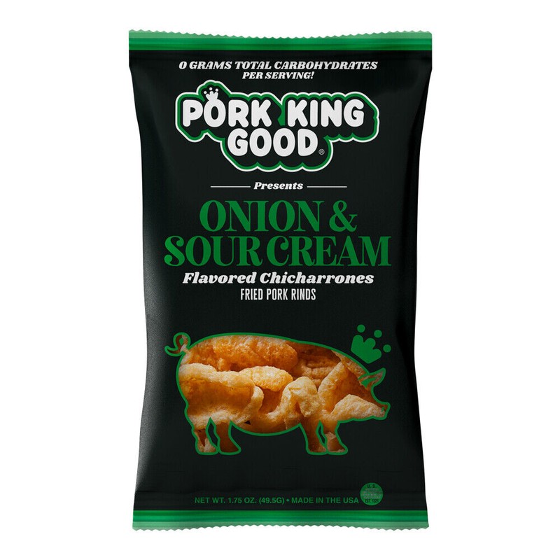 Pork King Good Onion And Sour Cream Flavored Pork Rinds