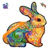 UNIDRAGON Original Wooden Jigsaw Puzzles - Precious Rabbit, 195 Pieces,