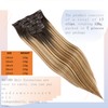 DIYOMO human hair clip in extensions 120g 7pcs PU Clip