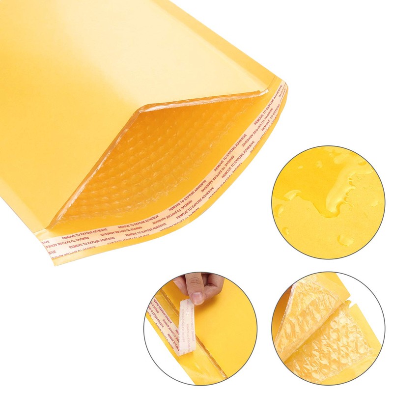 Acrux7 5 x 7" Bubble Mailers, Padded Mailing Envelopes 50