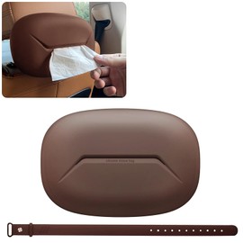 Car Tissue Holder,Silicone Tissue Box Cover with Adjustable Strap,Car Tissue Box Organizer for Backseat, Center Console and Sun Visor(7.4 * 5.1 * 2.5in)