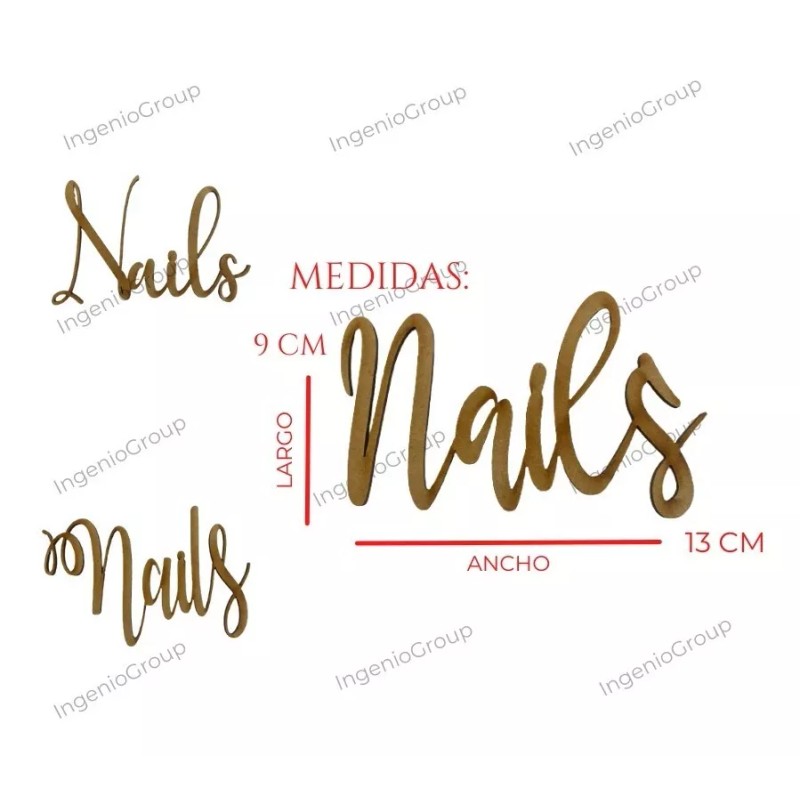 Ingenio Group Exhibidor De Esmalte Con La Palabra Nails (envío