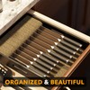 SpaceAid Large Knife Drawer Organizer Bamboo Insert Dock, Kitchen Steak