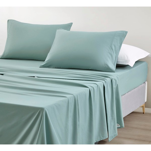 Chezmoi Collection Soft Washed King Bed Sheet Set - 4-Piece
