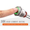 HBAN 22mm Momentary Stainless Steel Flat Round Pre-Wired Head Push