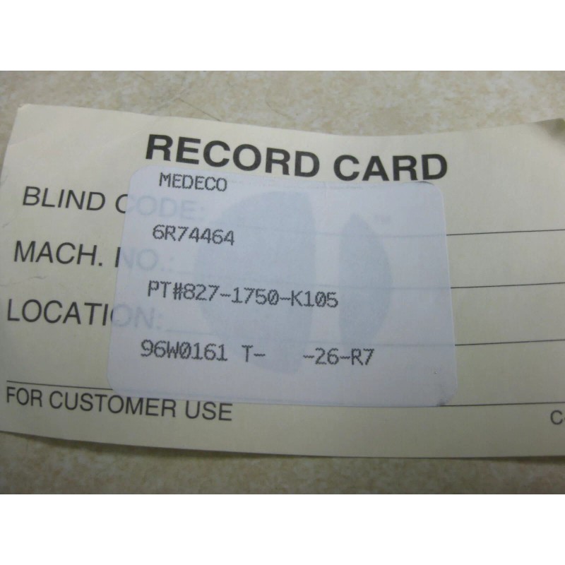 Medeco Lock Cylinder - No Keys - Vending Machine? K105