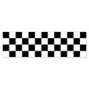 CafePress Black and White Checkered Pattern Bumper Sticker 10"x3" Rectangle