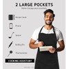 Syntus 4 Pack Chef Apron, Adjustable Bib Apron Waterdrop Resistant