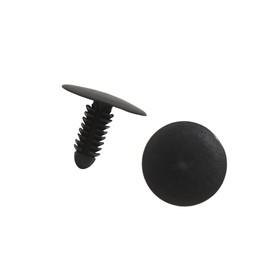 Motoforti Universal Car Rivets Fastener Push Clips,6mm Hole Dia,Plastic,Black,40 Pcs